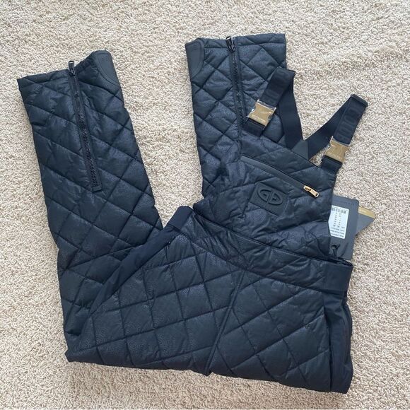 Goldbergh KAYA SALOPETTE BLACK Ski Pants Overalls NWT US size 10 ski bibs - Picture 1 of 12